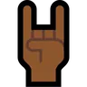 Sign Of The Horns: Medium-Dark Skin Tone Emoji 🤘🏾 image - Microsoft Windows 10 Segoe UI Emoji style