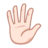 Hand With Fingers Splayed: Light Skin Tone