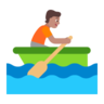 Person Rowing Boat: Medium Skin Tone Emoji 🚣🏽 image - Microsoft Classic 2D style