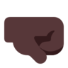 Right-Facing Fist: Dark Skin Tone Emoji 🤜🏿 image - Microsoft Classic 2D style