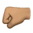 Left-Facing Fist: Medium Skin Tone