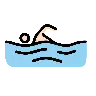 Man Swimming: Light Skin Tone Emoji 🏊🏻‍♂️ image - OpenMoji style