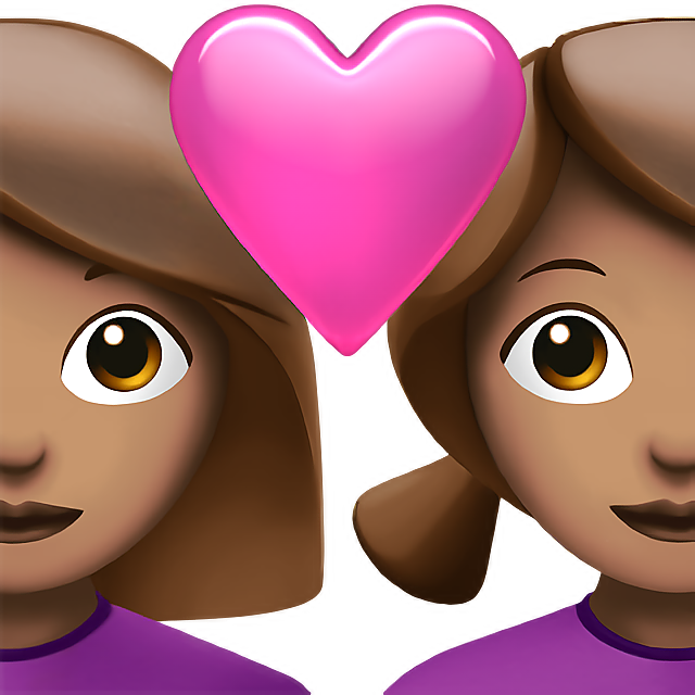 Couple With Heart: Woman, Woman, Medium Skin Tone
