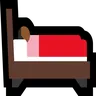 Person In Bed: Medium-Dark Skin Tone Emoji 🛌🏾 image - Microsoft Windows 10 Segoe UI Emoji style