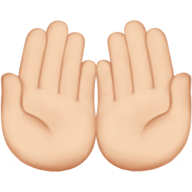 Palms Up Together: Light Skin Tone