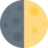 First Quarter Moon Emoji 🌓 image - Twitter / X (Twemoji) style