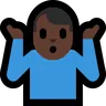 Man Shrugging: Dark Skin Tone Emoji 🤷🏿‍♂️ image - Microsoft Windows 10 Segoe UI Emoji style
