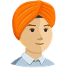 Person Wearing Turban: Medium-Light Skin Tone Emoji 👳🏼 image - Facebook Messenger (2016) style
