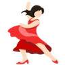 Woman Dancing: Light Skin Tone Emoji 💃🏻 image - Facebook Messenger (2016) style