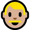 Man: Medium-Light Skin Tone Emoji 👨🏼 image - Microsoft Windows 10 Segoe UI Emoji style