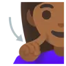 Deaf Woman: Medium-Dark Skin Tone Emoji 🧏🏾‍♀️ image - Google Noto Color style
