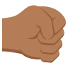 Right-Facing Fist: Medium-Dark Skin Tone Emoji 🤜🏾 image - EmojiTwo style