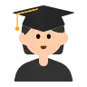 Student: Light Skin Tone Emoji 🧑🏻‍🎓 image - Tossface style