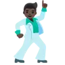 Man Dancing: Dark Skin Tone Emoji 🕺🏿 image - Google Noto Color style
