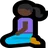 Woman Kneeling: Dark Skin Tone