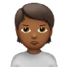 Person Pouting: Medium-Dark Skin Tone Emoji 🙎🏾 image - Apple style