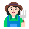 Woman Farmer: Light Skin Tone Emoji 👩🏻‍🌾 image - Microsoft Classic 2D style