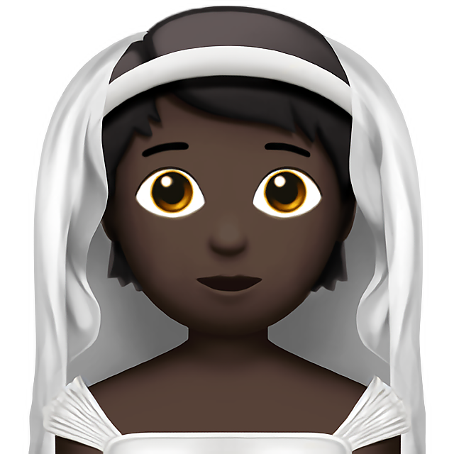Person With Veil: Dark Skin Tone