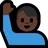 Man Raising Hand: Dark Skin Tone