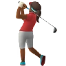 Woman Golfing: Medium-Dark Skin Tone Emoji 🏌🏾‍♀️ image - Apple style
