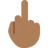 Middle Finger: Medium-Dark Skin Tone