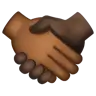 Handshake: Medium-Dark Skin Tone, Dark Skin Tone Emoji 🫱🏾‍🫲🏿 image - WhatsApp style