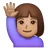 Woman Raising Hand: Medium Skin Tone