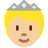 Person With Crown: Medium-Light Skin Tone