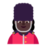 Woman Guard: Dark Skin Tone Emoji 💂🏿‍♀️ image - Microsoft Classic 2D style
