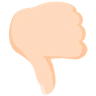 Thumbs Down: Light Skin Tone Emoji 👎🏻 image - Facebook Messenger (2016) style