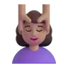 Woman Getting Massage: Medium Skin Tone Emoji 💆🏽‍♀️ image - Microsoft 3D Fluent style