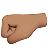 Left-Facing Fist: Medium Skin Tone