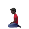 Man Kneeling: Dark Skin Tone Emoji 🧎🏿‍♂️ image - Apple style