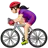Woman Biking: Light Skin Tone