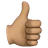 Thumbs Up: Medium Skin Tone