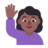 Woman Raising Hand: Medium-Dark Skin Tone