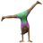 Woman Cartwheeling: Medium-Dark Skin Tone