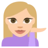 Person Tipping Hand: Medium-Light Skin Tone Emoji 💁🏼 image - EmojiTwo style