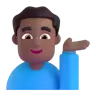Man Tipping Hand: Medium-Dark Skin Tone Emoji 💁🏾‍♂️ image - Microsoft 3D Fluent style