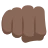 Oncoming Fist: Dark Skin Tone