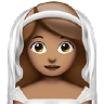 Woman With Veil: Medium Skin Tone Emoji 👰🏽‍♀️ image - Apple style