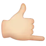 Call Me Hand: Light Skin Tone Emoji 🤙🏻 image - WhatsApp style