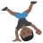 Person Cartwheeling: Dark Skin Tone