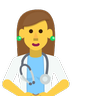 Woman Health Worker Emoji 👩‍⚕️ image - Skype style