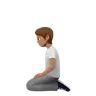 Person Kneeling: Medium Skin Tone Emoji 🧎🏽 image - Apple style
