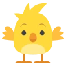 正面の赤ちゃんひよこ Emoji 🐥 image - EmojiTwo style