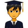 Man Student Emoji 👨‍🎓 image - Emojidex style