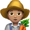 Farmer: Medium Skin Tone Emoji 🧑🏽‍🌾 image - Apple style