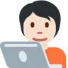 Technologist: Light Skin Tone Emoji 🧑🏻‍💻 image - Twitter / X (Twemoji) style