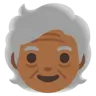 Older Person: Medium-Dark Skin Tone Emoji 🧓🏾 image - Google Noto Color style